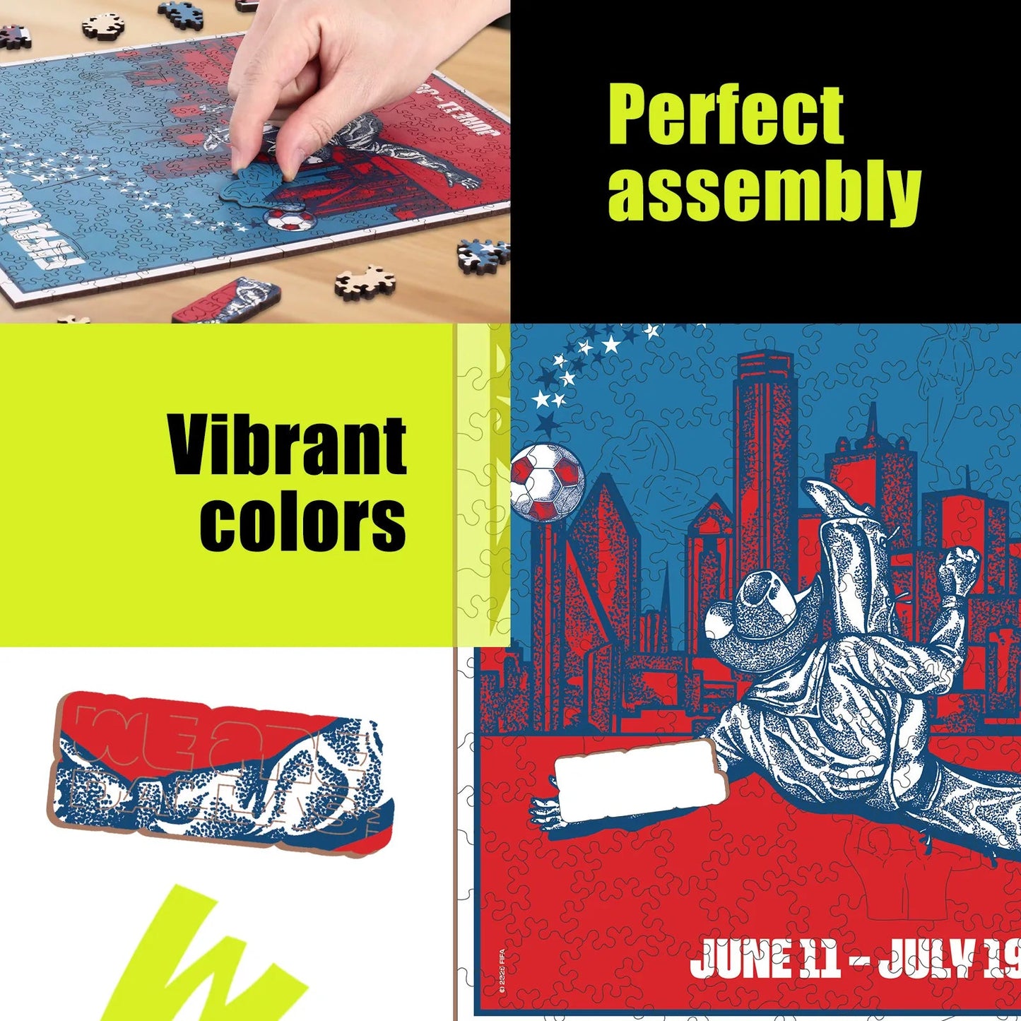 World Cup 2026 Dallas Poster, FIFA Jigsaw Puzzle