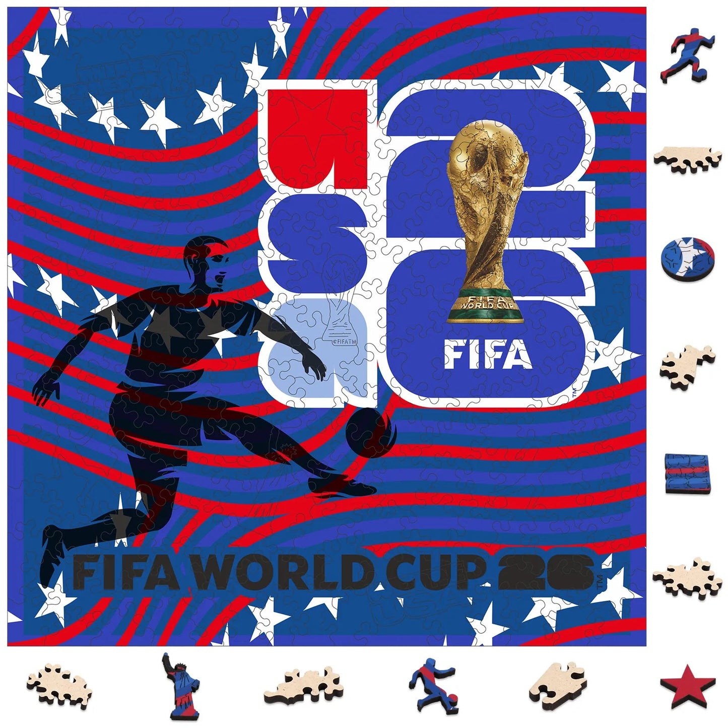 World Cup 2026 Host Country Poster USA, FIFA Jigsaw Puzzle