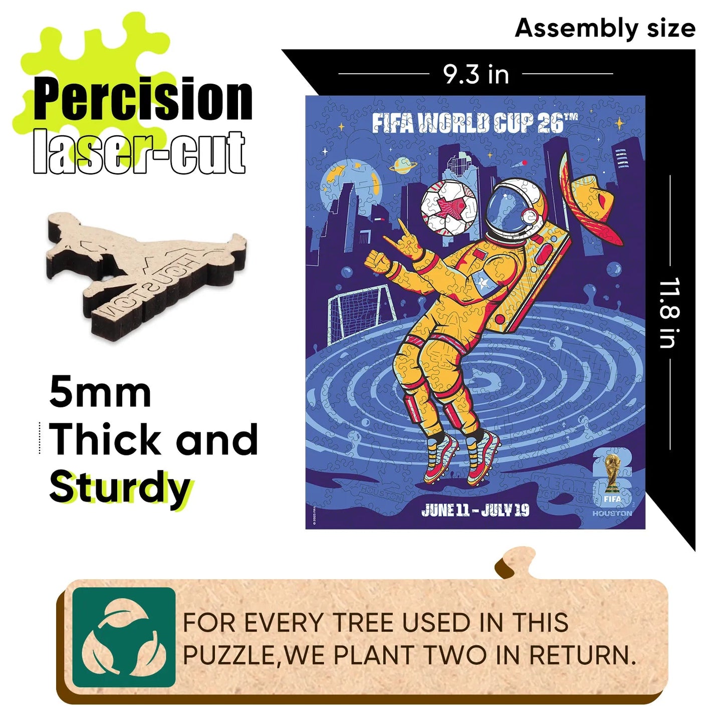 World Cup 2026 Houston Poster, FIFA Jigsaw Puzzle