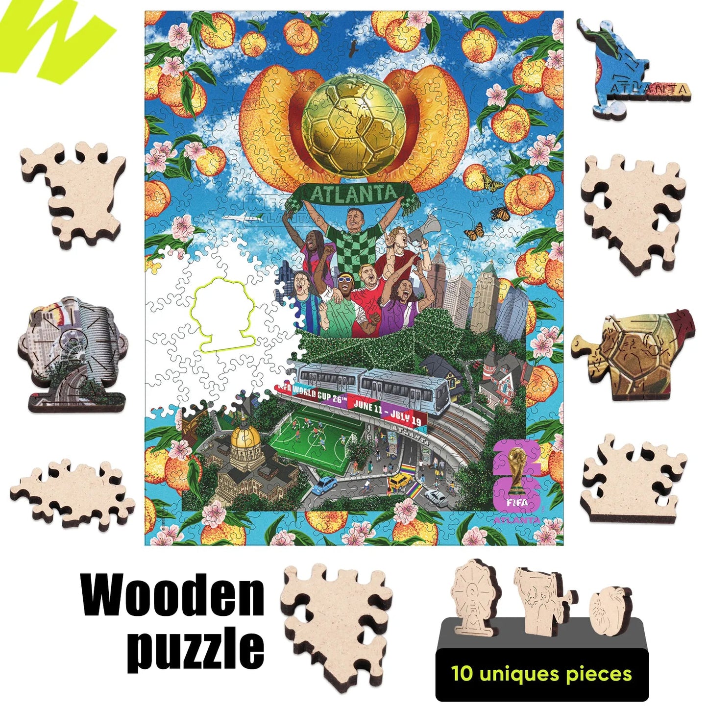 World Cup 2026 Atlanta Poster, FIFA Jigsaw Puzzle