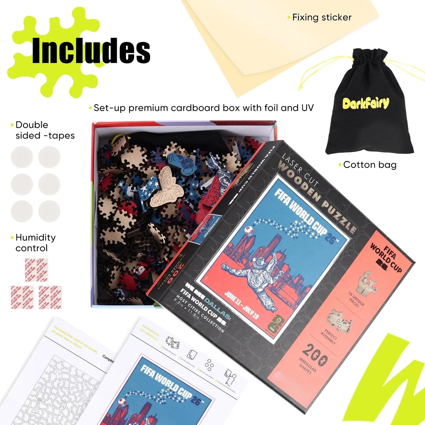 World Cup 2026 Dallas Poster, FIFA Jigsaw Puzzle