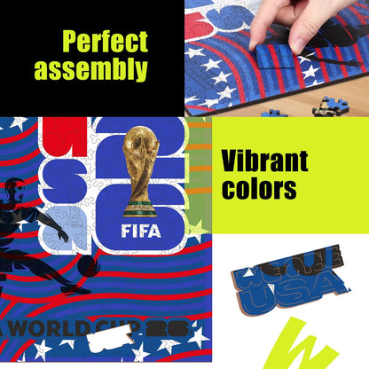 World Cup 2026 Host Country Poster USA, FIFA Jigsaw Puzzle