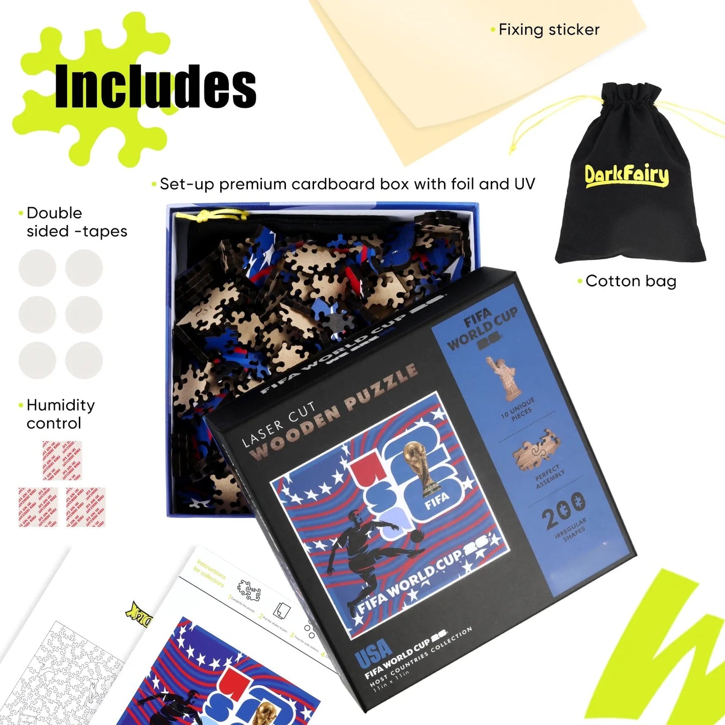 World Cup 2026 Host Country Poster USA, FIFA Jigsaw Puzzle